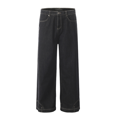 MRNEARLY美式复古水洗直筒牛仔裤