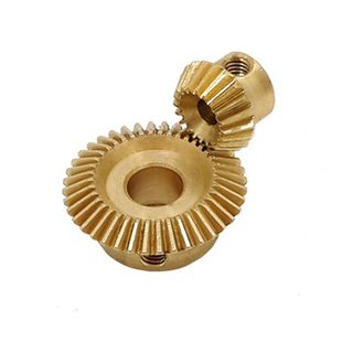 0.5模1:2减速锥齿轮 20齿40齿黄铜伞齿轮套装 90度转角直齿轮传动