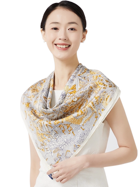 桑蚕丝真丝大方巾妈妈生日礼物