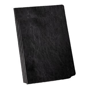 得力A5商务笔记本子25K工作会议记录本16K软皮封面加厚学习记事本黑色皮面大学生日记本日常书写简约手账本批