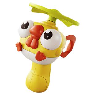 儿童竹蜻蜓玩具拉线飞碟飞盘旋转手持飞行器宝宝手持弹发射枪户外