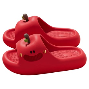 红苹果拖鞋女2025新款室内家居浴室防滑防臭外穿eva踩屎感凉拖鞋