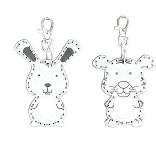 集瑞德高亮双面反光挂件学生书包钥匙圈扣配件骑行挂牌警示标识