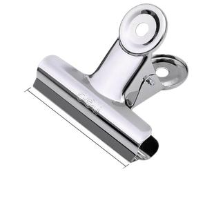 得力夹子整理夹12个金属铁票据夹铁夹子不易生锈大中小夹子报纸夹山形夹铁票夹办公用品固定金属票据夹