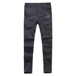 吉普速干工装裤男士夏季薄款透气修身直筒男裤户外爬山休闲裤子男