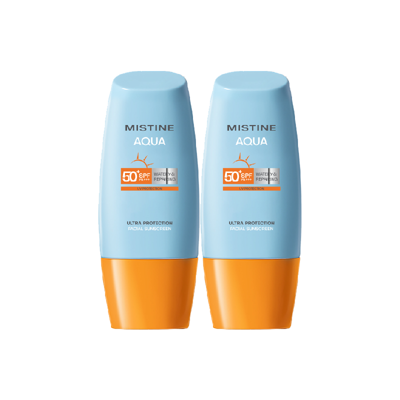 Mistine蜜丝婷小黄帽面部防晒霜防晒乳清爽隔离40ml×2瓶SPF50+