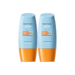 大水拍mistine蜜丝婷小黄帽防晒霜40ml*2瓶
