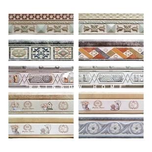 仿古瓷砖腰线美式田园墙砖厨房卫生间装饰线100x300复古腰线收边