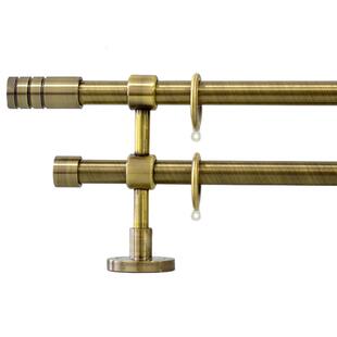 WINart窗艺厂家直销欧式简约款罗马杆19mm三线圆柱单双轨青古铜色