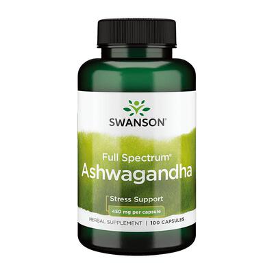 Swanson斯旺森南非醉茄提取物胶囊缓解紧张压力皮质醇管理100粒