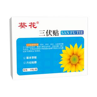 葵花艾草三伏贴空白艾灸儿童透气祛湿穴位压力天冬病夏治医用敷料