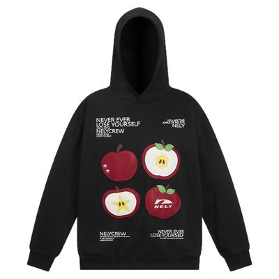 小尼力苹果刺绣连帽卫衣