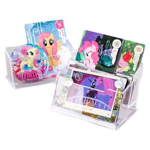 小马宝莉卡位盒ins风名片盒展示架放卡片的架子透明亚克力收纳盒摆放架小卡桌面分格大容量收集分卡位的盒子