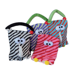 车搭子！大眼睛车载纸巾盒挂式可爱创意车用抽纸盒车内装饰挂袋女