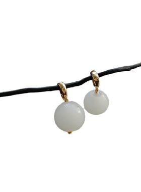 精油白玉玻璃珠挂件扩香吊坠包邮