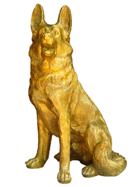 黄铜守财护运门口庭院狼狗生肖狗