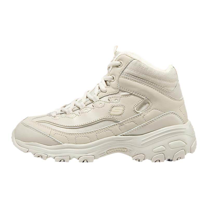 斯凯奇厚底增高加绒老爹鞋