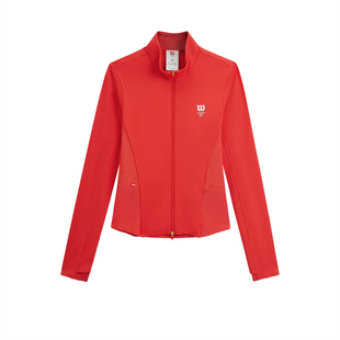 Wilson威尔胜官方春季女士网球服Full Zip针织紧身运动长袖外套