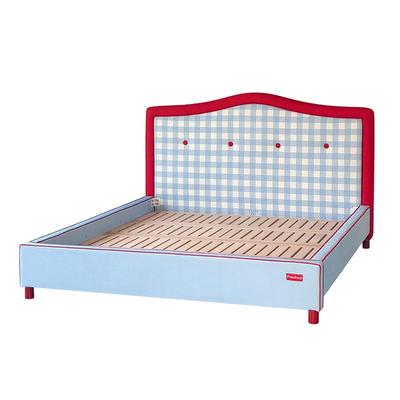 PAPAHUG中古实木双人布艺床