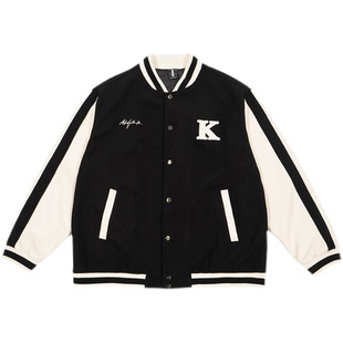 killwinner虚拟现实k字刺绣棒球服夹克潮流男女百搭休闲宽松外套