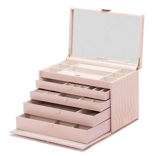 英国WOLF  CAROLINE加大真皮首饰盒多层戒指耳环手镯手表珠宝饰品