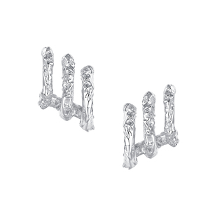 YVMIN尤目 甜食系列 三层肌理925银耳钉单耳洞可戴生日礼物