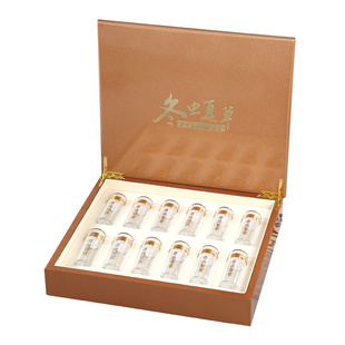 木质冬虫夏草包装盒高档那曲虫草礼盒12瓶木盒礼品盒子高级感空盒