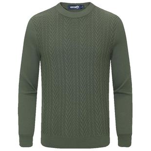 Navigare意大利小帆船通勤圆领绞花毛衣男秋冬新款休闲保暖针织衫