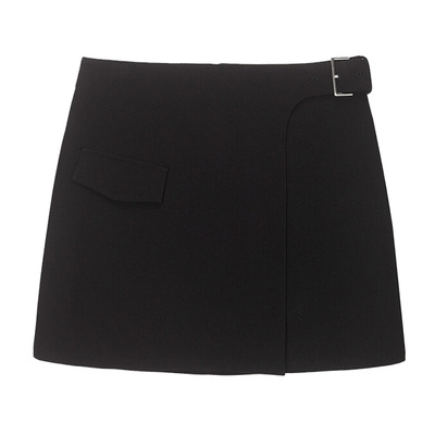 RAIVE腰部金属扣装饰直筒半身裙