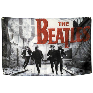 BEATLES 甲壳虫乐队摇滚挂旗挂布 酒吧家居咖啡厅演艺吧墙饰壁饰