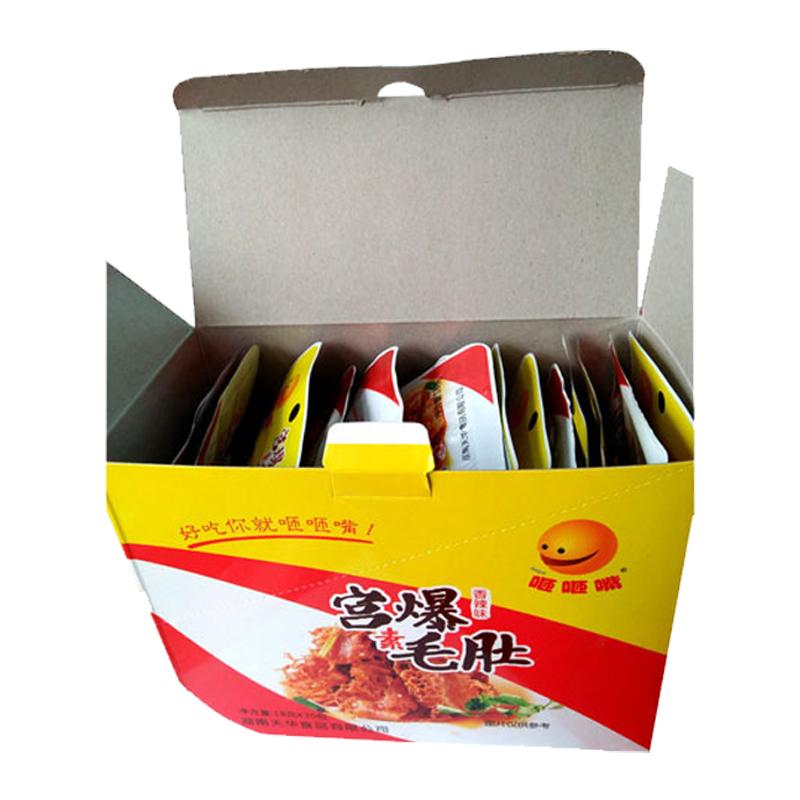 仁仔咂咂嘴宮爆素毛肚麻辣食品魔芋爽小吃 即食 零食特辣盒裝包郵