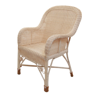 天然真藤植物藤编椅老式老人办公电脑休闲高靠背客厅单人竹椅子