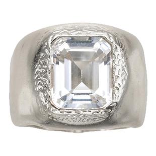 SOFT ROOM印章戒指天然白水晶女小众原创设计高级感简约礼物复古