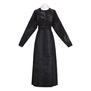 花朝记|竹影|日常通勤汉服国风|男女同款明制马面裙唐制圆领衫