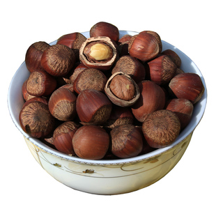 自产25年东北新鲜带皮平欧大榛子 炒熟达维玉坠 原味坚果香甜脆