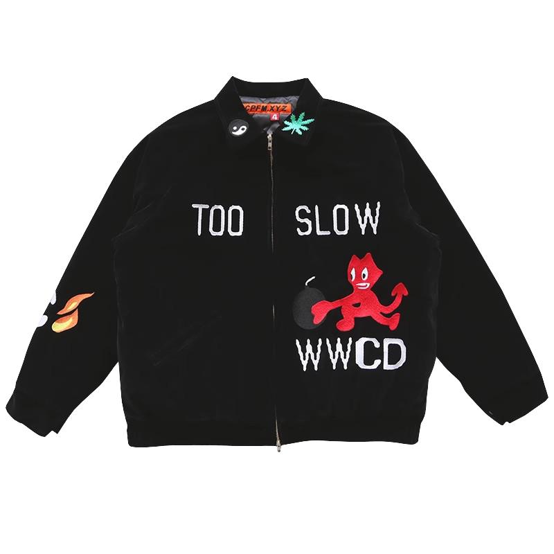 CPFM.XYZ too slow souvenir jacket 绒面刺绣重工纪念品夹克外套