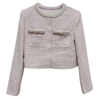 学媛风富家千金粉色时尚套装