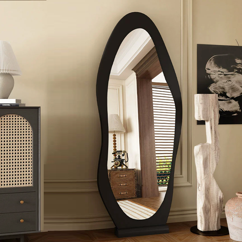 中古全身镜家用落地镜高级红穿衣镜镜子镜卧室试衣大感网壁挂异型