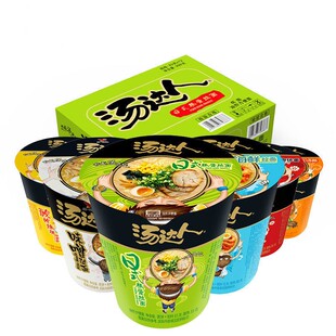 统一汤达人方便面杯面泡面日式酸辣豚骨拉面桶装休闲零食宿舍速食