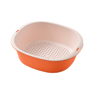 新款双层洗菜篮沥水篮塑料加厚菜篓家用厨房洗菜盆特大号果蔬收纳