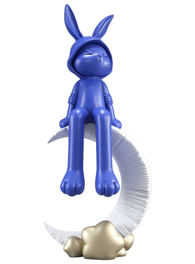 克莱因蓝兔子摆件轻奢高档北欧风