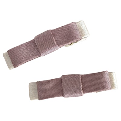 缎面蝴蝶结气质发夹miu系千金少女百搭边夹质感发圈小众原创发饰