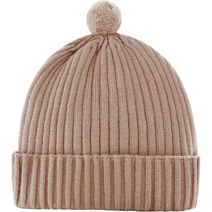 Aengbay婴儿帽子春秋款可爱小月龄针织帽新生儿保暖护耳宝宝胎帽