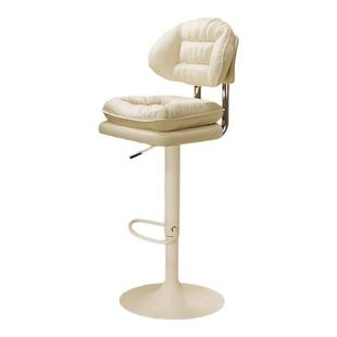 吧台椅家用高脚凳靠背升降凳子轻奢高级感收银台酒吧椅子前台吧凳