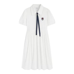 初中生夏装连衣裙少女新款2025高中学生时尚夏季韩版学院风大童白