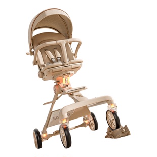 巴布豆遛娃神器宝宝可坐可平躺溜娃婴儿手推车轻便折叠双向可拖行