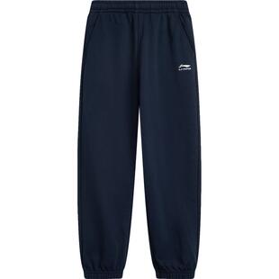 李宁童装卫裤男女小大童运动生活系列长裤春季休闲束脚针织童装