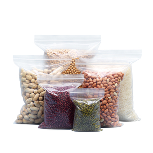 加厚食品自封袋透明五谷杂粮收纳密封袋防潮防虫塑料封口保鲜袋子