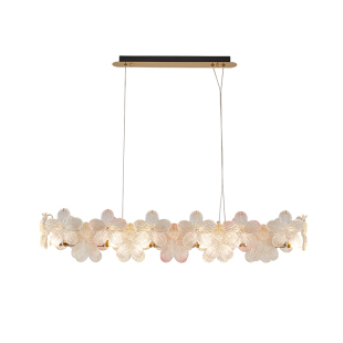 帕莎 餐厅吊灯 法式轻奢餐桌吊灯小众创意花瓣设计玻璃吧台吊灯