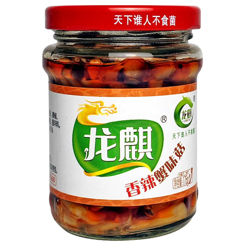 龙麒香辣蟹味菇175g即食咸菜罐头